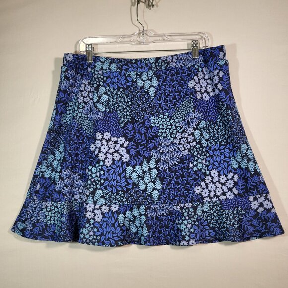 Isaac Mizrahi Pants - Isaac Mizrahi Live Woman's Skort Size Large Blue Floral